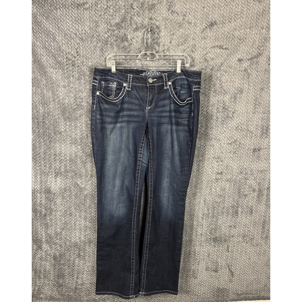 Maurices Jeans Womens 14 Boot Cut Medium Wash Y2K Country Embellished Pockets